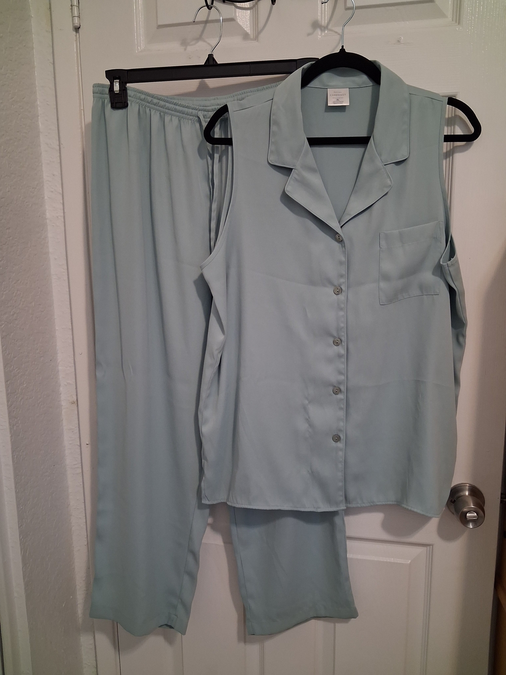 Cabernet Light Blue Sleeveless Pajama Set